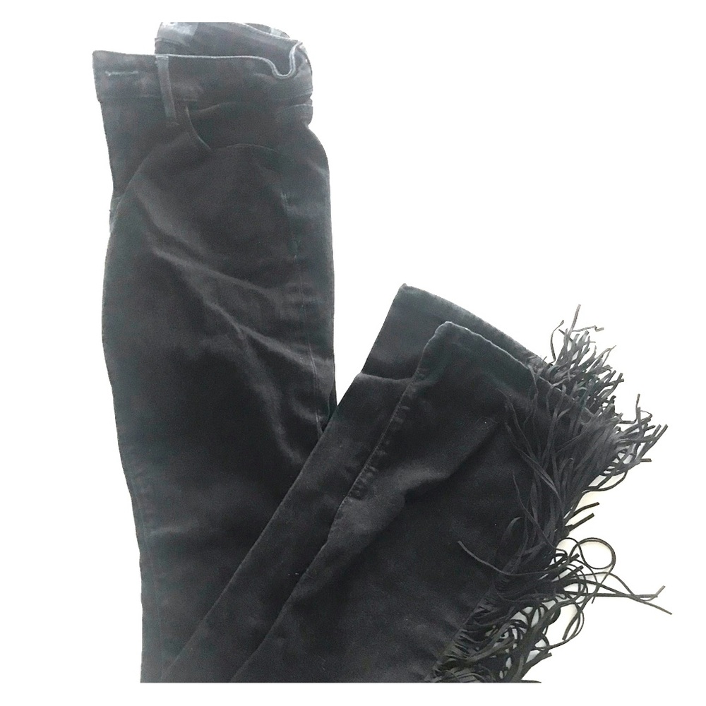 Joe’s Black Fringed Jeans